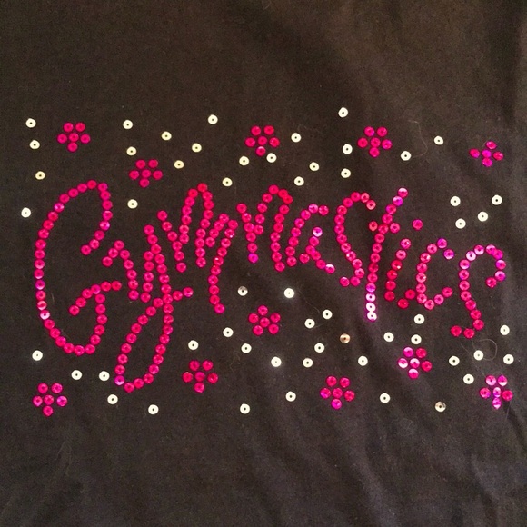 Next Level Apparel Other - ‼️GONE 8/15‼️ 100% Cotton NEXT LEVEL APPAREL Girls Sequined “Gymnastics” Top